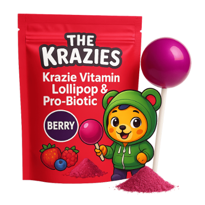 Picture of Kids Immunity Kit - Berry Vitamin Lollipops + Probiotics | The Krazies