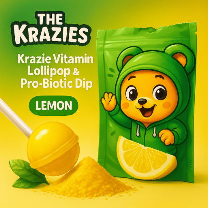 Picture of Kids Immunity Kit - Lemon Vitamin Lollipops + Probiotics | The Krazies