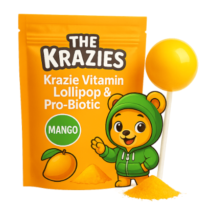 Picture of Kids Immunity Kit - Mango Vitamin Lollipops + Probiotics | The Krazies