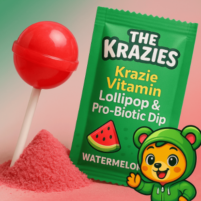 Picture of Kids Immunity Kit - Watermelon Vitamin Lollipops + Probiotics | The Krazies