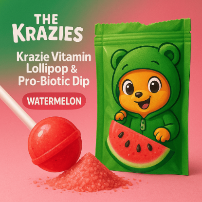 Picture of Kids Immunity Kit - Watermelon Vitamin Lollipops + Probiotics | The Krazies