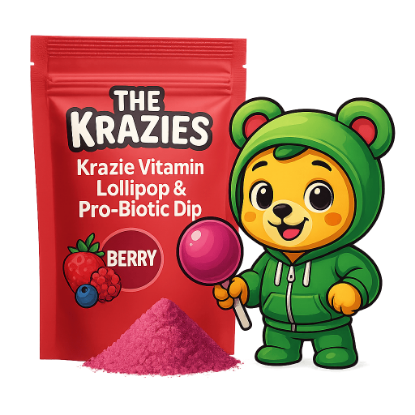 Picture of Kids Immunity Kit - Berry Vitamin Lollipops + Probiotics | The Krazies - 30 Day Auto Ship Subscription