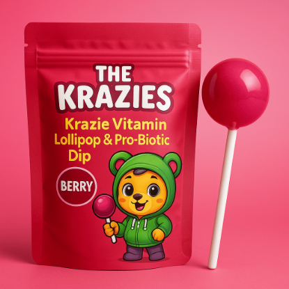 Picture of Kids Immunity Kit - Berry Vitamin Lollipops + Probiotics | The Krazies - 30 Day Auto Ship Subscription
